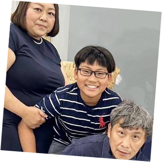 親子の写真